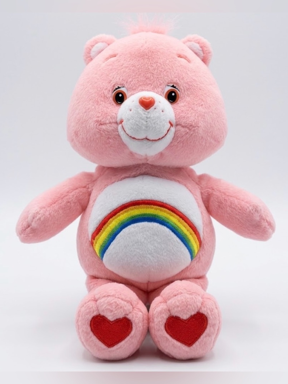 Care Bears Cheer Bear Pink Rainbow Plush Stuffed Animal Toy 9” 2002